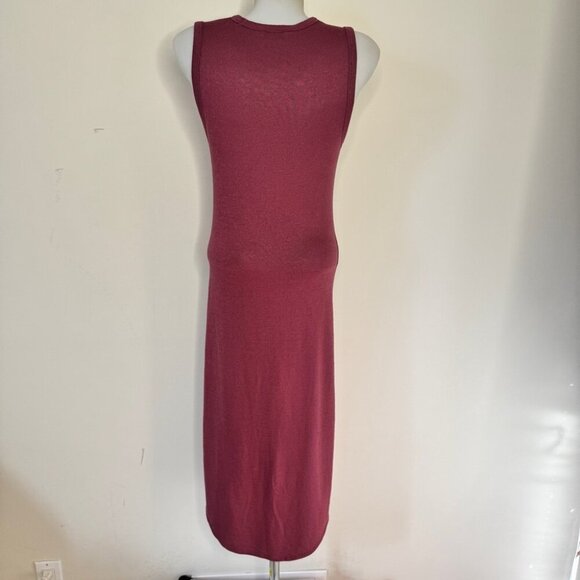 Aritzia Wilfred Free Bruni Midi Dress Rose Pink Shimmer Heathered Reposa Sz M - Picture 3 of 14